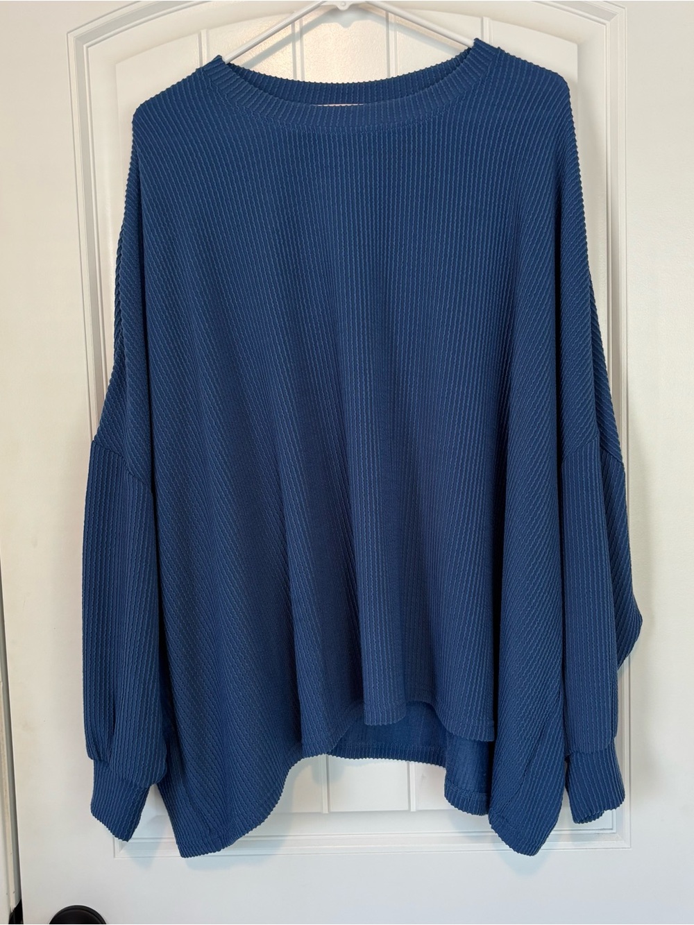 Discount Divas Long Sleeve Raised Rib Oversized Top Size S/M